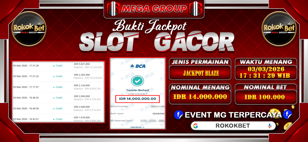 Bukti JP situs Rokokbet hari Rabu, 04 Maret 2026